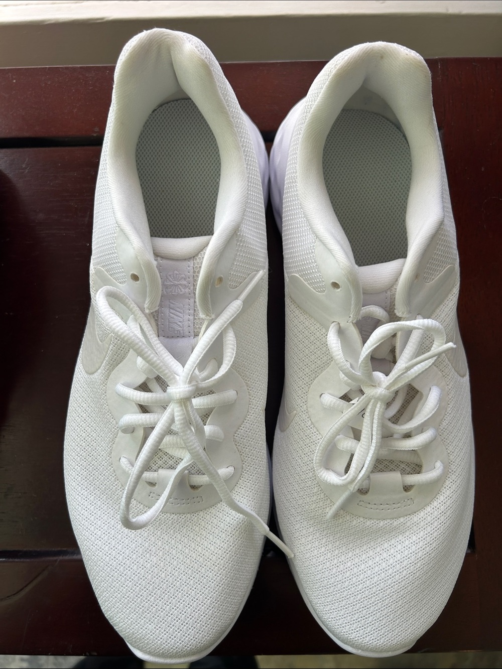 Nike Women's All-White Lightweight Mesh Running Sneakers